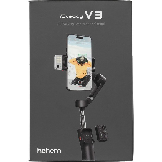 Hohem iSteady V3 AI Smartphone Gimbal with AI Tracker & Fill Light Module (Black) Hohem iSteady V3 AI Smartphone Gimbal with AI Tracker & Fill Light Module (Black)